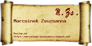 Marcsinek Zsuzsanna névjegykártya